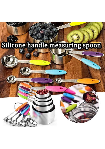 5 Adet Ölçüm Kabı 5/10 Adet Ölçüm Bardakları Ölçüm Kaşıkları Seti Ölçekli Paslanmaz Çelik Ölçüm Kabı Kaşık Pişirme Için Çay Kahve Mutfak Gadget (Yurt Dışından)