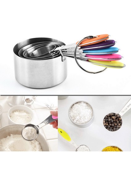 5 Adet Ölçüm Kabı 5/10 Adet Ölçüm Bardakları Ölçüm Kaşıkları Seti Ölçekli Paslanmaz Çelik Ölçüm Kabı Kaşık Pişirme Için Çay Kahve Mutfak Gadget (Yurt Dışından)