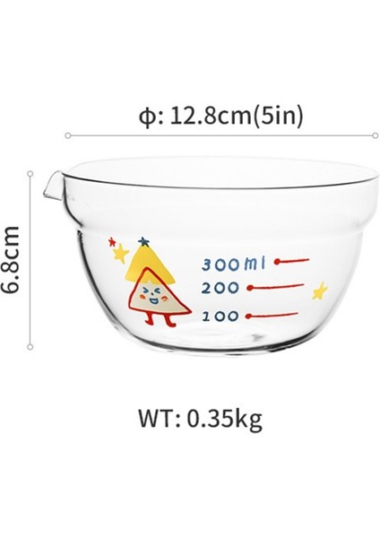 A3 Mutfak Karıştırma Kabı Musluklu Ölçek Cam Ölçüm Kabı Sıvı Ölçüm Kapları Cam Pişirme Kapları Karikatür Hamur Kabı Pişirme Için (Yurt Dışından)