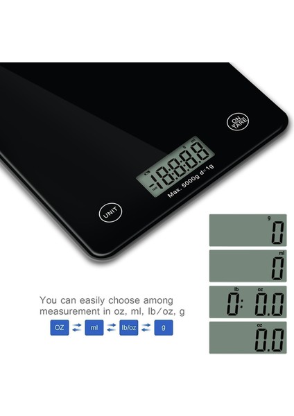 Açık Gri 5kg Ataller Çok Fonksiyonlu Dijital Mutfak Gıda Terazisi Pişirme Için Mükemmel Su Geçirmez Temperli Cam Gram Ons Cinsinden Ölçüler (Yurt Dışından) modelleri