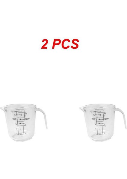 Stil A 2 Adet 1/2 Adet 300/600/1000ML Ölçüm Kabı Şeffaf Isıya Dayanıklı Plastik Süt Su Ölçeği Ölçüm Kavanozu Mikrodalga Fırın Aleti (Yurt Dışından)