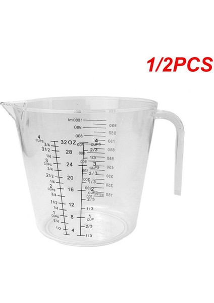Stil A 2 Adet 1/2 Adet 300/600/1000ML Ölçüm Kabı Şeffaf Isıya Dayanıklı Plastik Süt Su Ölçeği Ölçüm Kavanozu Mikrodalga Fırın Aleti (Yurt Dışından) indirimleri