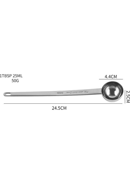 25ML Paslanmaz Çelik Kahve Ölçme Kaşığı Uzun Saplı Kaşık Mezun Kaşık Çok Fonksiyonlu Çok Şartname Pişirme Gereçler Ev (Yurt Dışından)