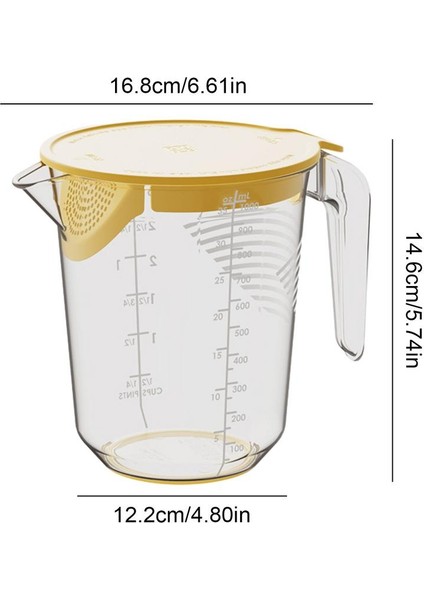 Sarı 1000 ml Plastik Ölçüm Kabı Yumurta Hamuru Kase Bardak Dereceli Bardak Su Ölçeği Şişe Mutfak Pişirme Malzemeleri Ölçüm Aracı (Yurt Dışından)