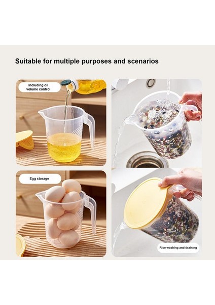 Sarı 1000 ml Plastik Ölçüm Kabı Yumurta Hamuru Kase Bardak Dereceli Bardak Su Ölçeği Şişe Mutfak Pişirme Malzemeleri Ölçüm Aracı (Yurt Dışından) indirimleri