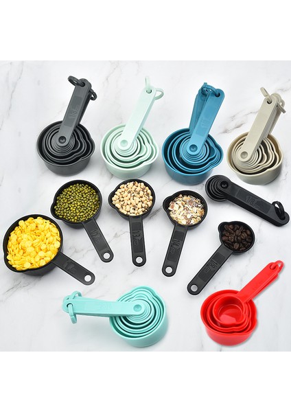 Ölçme Kaşığı B 6 Parçalı Set Ölçekli Renkli Ölçme Kaşıkları Un 5 Parça Ölçme Kabı Baharat Kaşığı Mutfak Pişirme Araçları Aksesuarları (Yurt Dışından) fiyatları