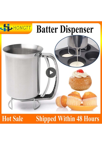 Kalp Şeklinde Hamur Dağıtıcı Pişirme Unu Ezme Dispenseri Gözleme Cupcakes Kek Muffinler Ölçme Hunisi Karıştırma Pasta Hamur Dispensatörü (Yurt Dışından) fiyatları