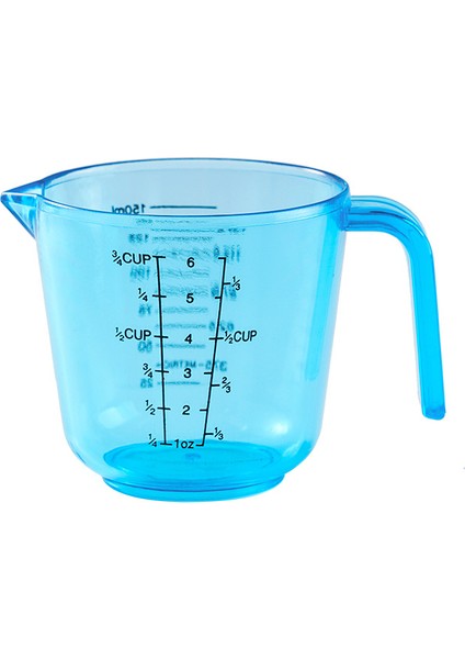 300ML Mavi 150/300/600/1000ML Ölçüm Kabı Şeffaf Ölçekli Mutfak Pişirme Araçları Mezun Dekantör Şişe Ağzı Abs Görsel Ölçekli Ölçüm Kabı (Yurt Dışından)
