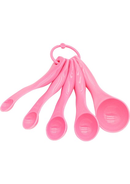 Ölçüm Kaşıkları 5 Parçalı Renkli Ölçüm Kaşıkları Seti Çift Ölçekli Mutfak Pişirme Araçları Süt Tozu Renkli Plastik Ölçüm Kaşıkları (Yurt Dışından)