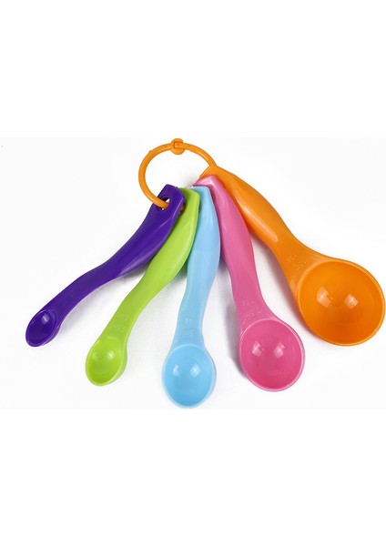 Ölçüm Kaşıkları 5 Parçalı Renkli Ölçüm Kaşıkları Seti Çift Ölçekli Mutfak Pişirme Araçları Süt Tozu Renkli Plastik Ölçüm Kaşıkları (Yurt Dışından) indirimleri
