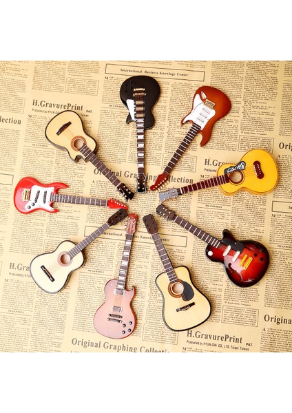 No.12 Gitar 18 cm 1/6 Ölçekli Minyatür Gitar Modeli Mini Gitar Dollhouse Koleksiyon Ev Dekorasyon Min Müzik Aletleri (Yurt Dışından) fiyatları