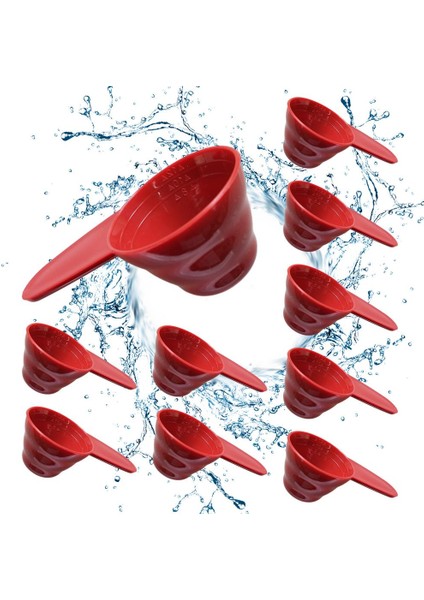 Kırmızı Ölçüm Kaşığı Ölçüm Ölçeği Ölçüm Kaşıkları Taşınabilir Kahve Kaşığı Pişirme Kahve Baharatları ve Pişirme Için Ölçüm Kaşıkları (Yurt Dışından)
