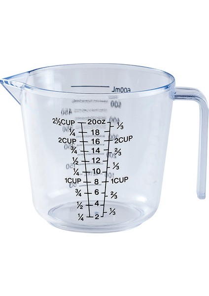 600ML Şeffaf 150/300/600/1000ML Ölçüm Kabı Şeffaf Ölçekli Mutfak Pişirme Araçları Mezun Dekantör Şişe Ağzı Abs Görsel Ölçekli Ölçüm Kabı (Yurt Dışından)