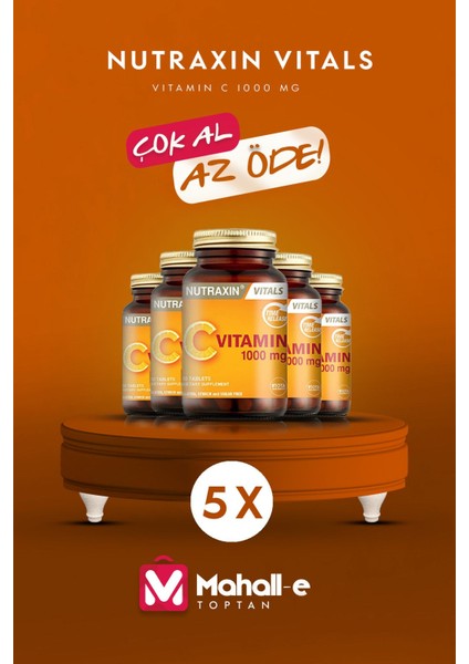 C Vitamin 1000 Mg - C Vitamini Deposu Zaman Salınımlı 30 Tablet 5'li fiyatları