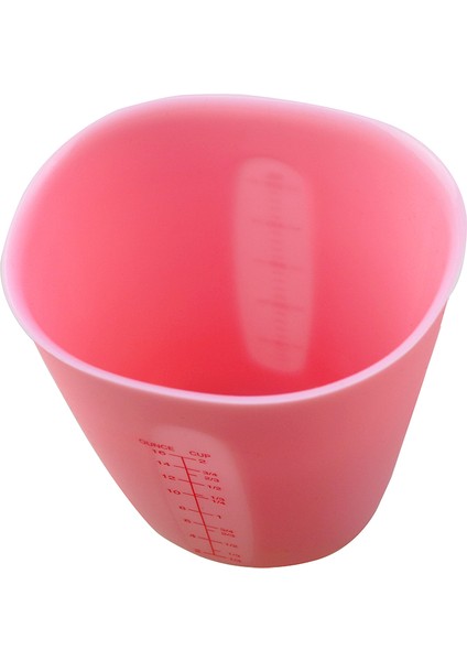 Pembe 500ML 1 Adet 500ML / 250ML Pişirme Sınıfı Silika Jel Ölçme Kabı Ölçekli Yumuşak Süt Bardağı Sıvı Macun Fincan Pişirme Araçları Çevre Dostu (Yurt Dışından)