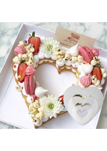 H 12 Inç Kalp Şekli Kek Kalıbı Pet Plastik Kek Dekorasyon Araçları Confeitaria Maker Faydalı Pişirme Aksesuarları 6/8/10/12/14 Inç (Yurt Dışından) fiyatları