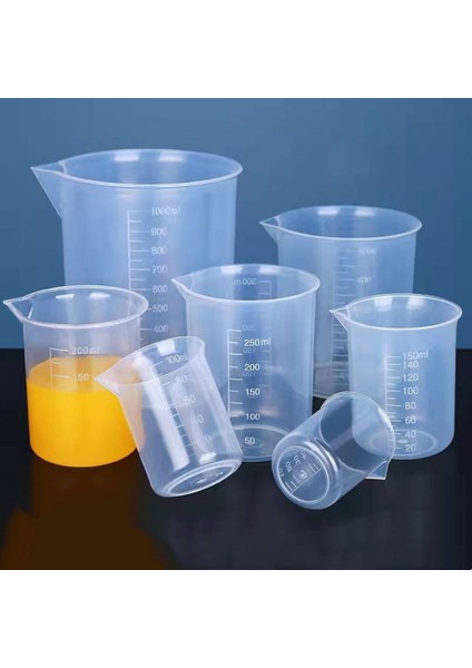 250ML Şeffaf Ölçüm Bardak Mutfak Laboratuvarı Test Kabı Ölçekli 50/100/150/200/250/500/1000ML Şeffaf Plastik Karıştırma Bardakları (Yurt Dışından) fiyatları