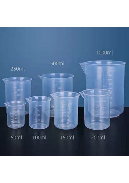 250ML Şeffaf Ölçüm Bardak Mutfak Laboratuvarı Test Kabı Ölçekli 50/100/150/200/250/500/1000ML Şeffaf Plastik Karıştırma Bardakları (Yurt Dışından) indirimleri