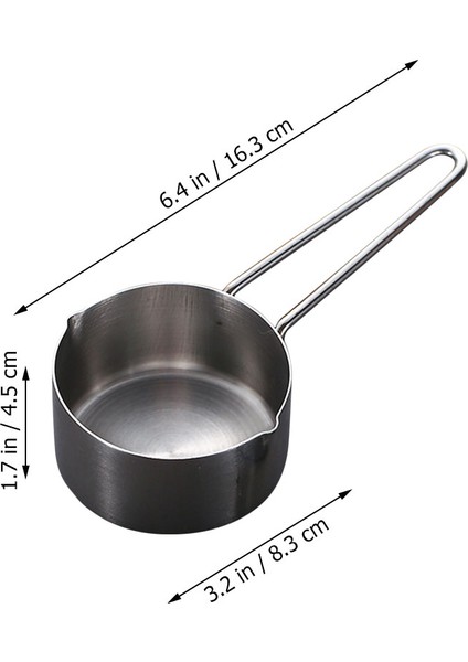 13.50X6.00X2.80CM Ölçüm Kaşığı Restoran Kahve Ölçü Kaşığı Süt Kaşığı Saplı Baharat Pişirme Ölçeği Ölçüm Kaşığı (Yurt Dışından)