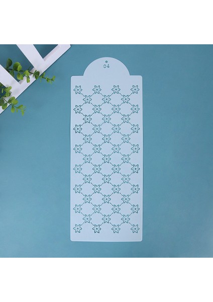 STYLE14 Fondan Kek Örgü Pullar Şablonlar Kabartma Dekorasyon Aracı Plastik Sprey Kalıp Düğün Kurabiye Çikolata Çizim Boyama (Yurt Dışından)