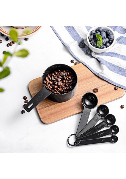 Siyah 5 Adet 1-10 Adet Ölçü Kapları Ölçü Kaşığı Kepçe Plastik Saplı Mutfak Ölçü Aleti Çay Kaşığı Kahve Şeker Kepçesi Pişirme Kabı Aletleri (Yurt Dışından) fiyatları