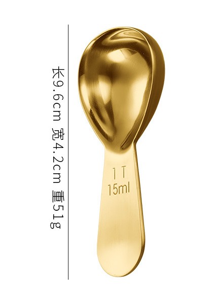 Altın S-15ML 304 Paslanmaz Çelik Kahve Tozu Kaşık Ölçekli 30ML 15ML Pişirme Aracı Kahve Çekirdeği Ölçüm Kaşığı (Yurt Dışından)