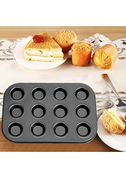 12 Bardak Gri 3 Boyutlu Fırın Tepsisi6/12/24 Delikli Tart Kalıbı Yapışmaz Kıymalı Puding Turta Tepsisi Pişirme Kabı Muffin Kupası Puding Yuvarlak Kalıp Kek Aletleri (Yurt Dışından) fiyatları