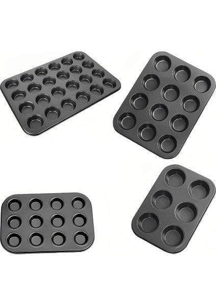12 Bardak Gri 3 Boyutlu Fırın Tepsisi6/12/24 Delikli Tart Kalıbı Yapışmaz Kıymalı Puding Turta Tepsisi Pişirme Kabı Muffin Kupası Puding Yuvarlak Kalıp Kek Aletleri (Yurt Dışından) modelleri
