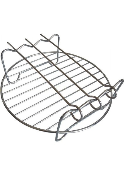15,5 x 7 cm Çift Katmanlı Yuvarlak Barbekü Rafı, Fırın Tepsisi, Izgara Tutucu, Hava Fritözü Aksesuarları, 6, 7, 8, 9inç (Yurt Dışından)