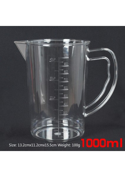 Bej 1000-3000ML Gıda Sınıfı Şeffaf Plastik Ölçüm Kabı Mutfak Pişirme Araçları Büyük Kapasiteli Kalınlaşma Ölçüm Kabı (Yurt Dışından) fırsatları