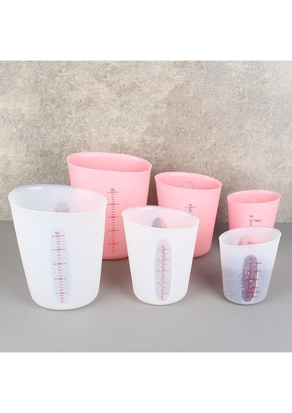 200ML-1PC-KATLANABILIR Silikon Ölçüm Kabı Şeffaf Ölçekli Diy Mutfak Pişirme Epoksi Silikon Reçine Takı Yapımı Araçları 30/50/100/125/500ML (Yurt Dışından) fiyatları