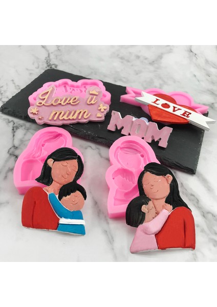 5039 Yumuşak Silikon Kalıp Aile Aşk Kek Dekorasyon Baba Anne Hediye Fondan Çikolata Diy Mutfak Pişirme Fudge Aracı Reçine Sanat Kolye (Yurt Dışından) indirimleri