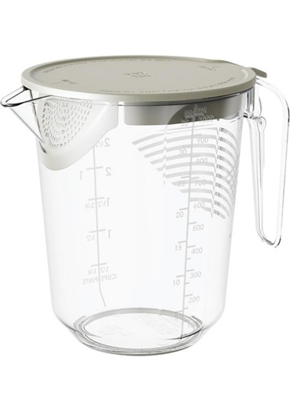 Beyaz 1000 ml Mutfak Pişirme Karıştırma Bardağı Sıvı Ölçü Kabı Pişirme Araçları Köpük Filtreleme Ölçüm Fincan Pasta Yapımı Mutfak Aracı (Yurt Dışından)