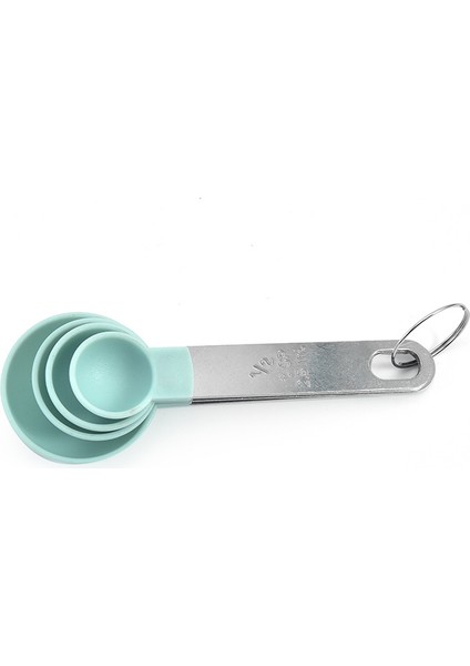 Kaşık Yeşil 4 Adet/takım Plastik Çok Amaçlı Ölçüm Kabı Ölçüm Kaşığı Paslanmaz Çelik Saplı Mezun Ölçme Pişirme Araçları (Yurt Dışından)