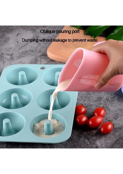 250ML 250/500ML Silikon Mutfak Ölçüm Kabı Çift Ölçekli Pişirme Ölçüm Kaşığı Ölçüm Kabı Dekantör Ağzı Mutfak Gereçleri (Yurt Dışından)