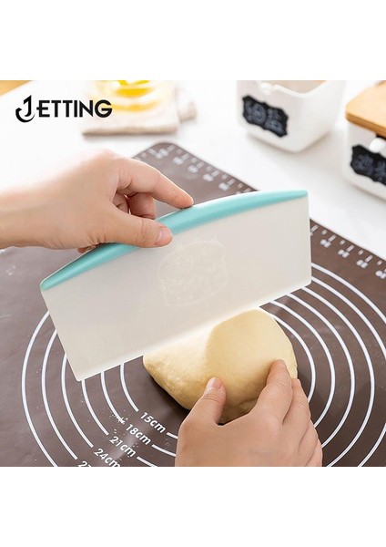 Resimdeki Gibi 9 Inç Pasta Kesici Plastik Kek Spatulaları Ölçüm Ölçeğiyle Hamur Kazıyıcı Tereyağı Bıçağı Ekmek Pizza Fondan Kendin Yap Pişirme Araçları (Yurt Dışından)