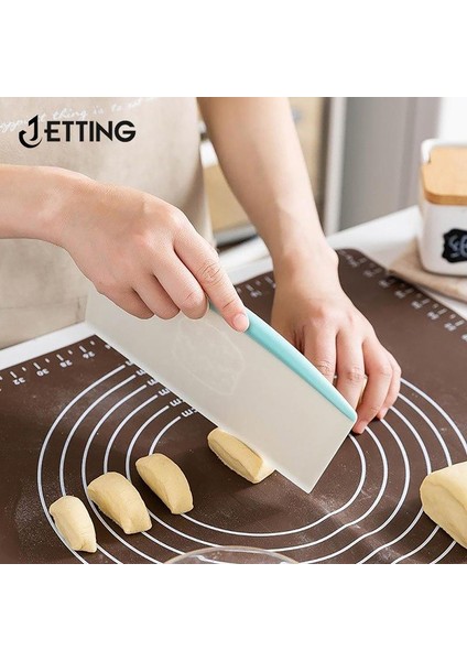 Resimdeki Gibi 9 Inç Pasta Kesici Plastik Kek Spatulaları Ölçüm Ölçeğiyle Hamur Kazıyıcı Tereyağı Bıçağı Ekmek Pizza Fondan Kendin Yap Pişirme Araçları (Yurt Dışından)