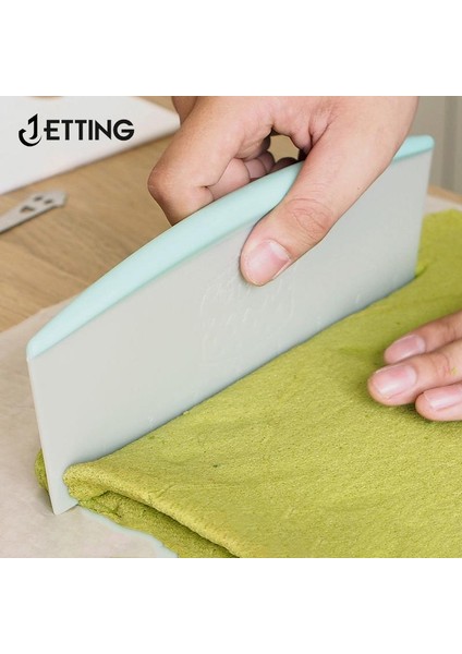 Resimdeki Gibi 9 Inç Pasta Kesici Plastik Kek Spatulaları Ölçüm Ölçeğiyle Hamur Kazıyıcı Tereyağı Bıçağı Ekmek Pizza Fondan Kendin Yap Pişirme Araçları (Yurt Dışından)