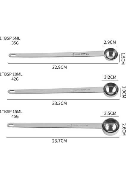 25ML Paslanmaz Çelik Kahve Kaşığı Uzun Saplı Karıştırma Kaşığı Mezun Kaşık 5ML/10ML/15ML/20ML/25ML/30ML Kahve Çay Araçları Malzemeleri (Yurt Dışından) indirimleri