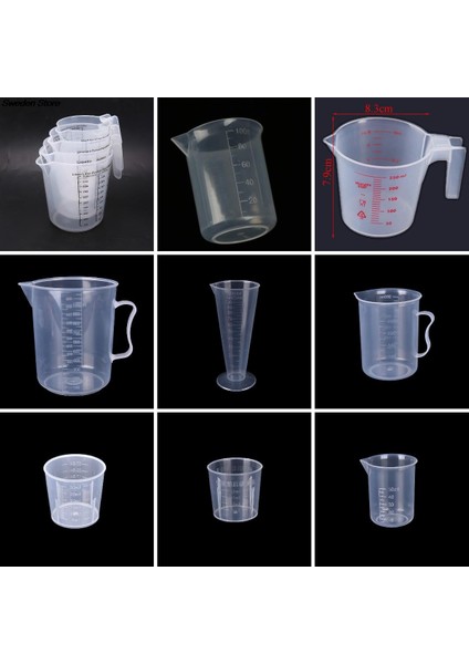 50ML 20/30/50/100/400/600/800/1000ML Plastik Ölçme Dereceli Sürahi Bardak Mutfak Pişirme Pişirme Aracı Ölçeği ile Ölçme Sürahileri (Yurt Dışından)