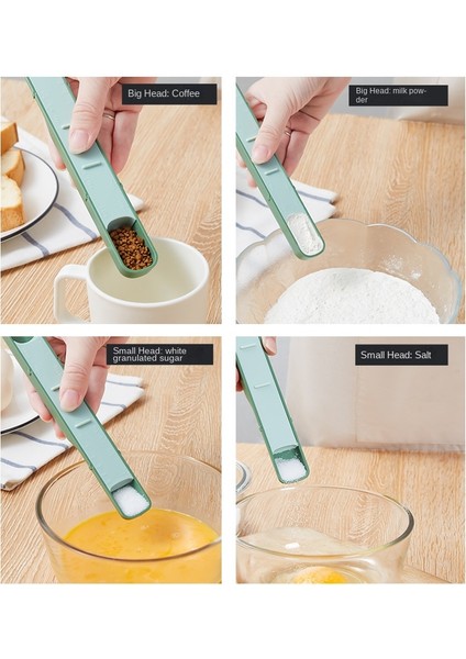 Yeşil Ayarlanabilir Çift Başlı Bölüm Ölçme Kaşığı Ev Mutfak Pişirme Araçları Ölçekli Çok Dişli Ayar Kontrolü (Yurt Dışından) indirimleri