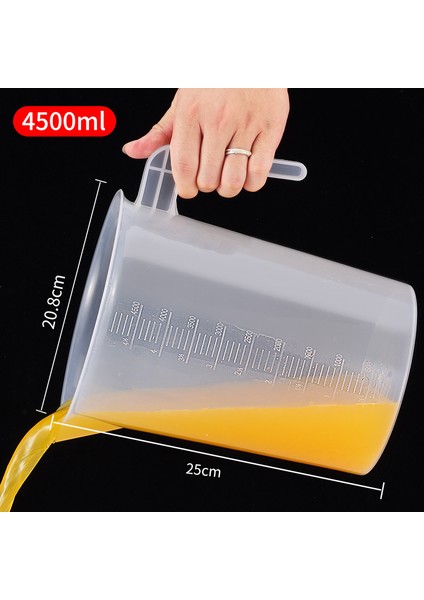 5000ML Ölçme Kabı Pişirme Aracı Plastik Filtre Ölçme Kabı 100-1000ML Kapasiteli Şeffaf Mutfak Ölçme Silindiri Kalın Bant Ölçeği Pp Bardak (Yurt Dışından)