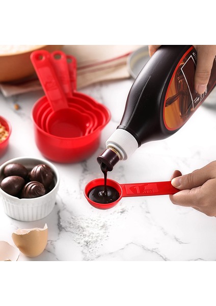 Pembe Ölçüm Kabı Mutfak Seti 11 Adet/set Çok Renkli Plastik Ölçüm Kaşığı Taşınabilir Kendin Yap Pişirme Malzemeleri Yığınlanabilir Ölçekli Kaşık (Yurt Dışından) indirimleri