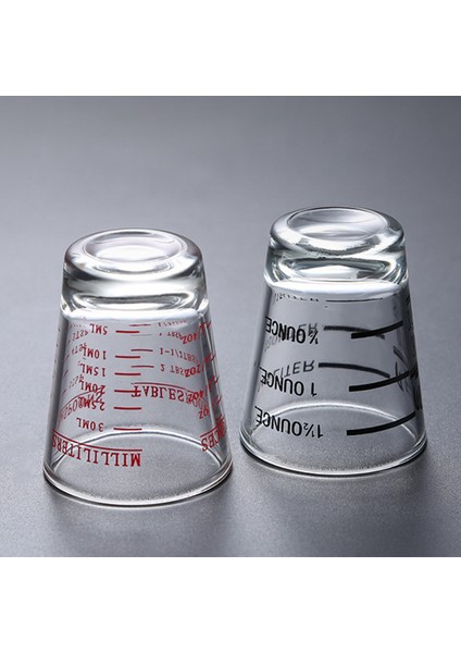 Şeffaf 30ML 30/60/90 ml Cam Ölçüm Kabı Espresso Shot Bardağı Sıvı Cam Ölçekli Onsluk Bardak Mutfak Ölçüm Aleti Malzemeleri (Yurt Dışından) indirimleri