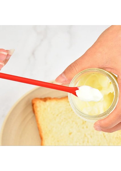 Kırmızı L Çift Kafa Mini Silikon Spatula Ince Kavanoz Makyaj Tereyağı Kek Spatula Kaşıkla Yeniden Kullanılabilir Spatula Mutfak Pişirme Aletleri (Yurt Dışından) fırsatları