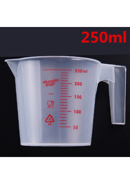 250ML Silikon Şeffaf Bardak Ölçeği Kristal Tutkal Ölçüm Kabı Yeniden Kullanılabilir Ölçüm Araçları Diy Pişirme Için Mutfak Aksesuarları (Yurt Dışından)