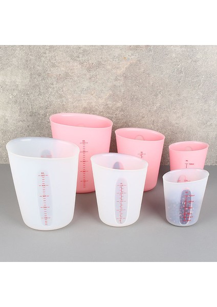 1 Adet Pembe 250ML 30/50/100/125/250/500ML Silikon Ölçüm Kabı Takı Için Kristal Ölçekli Reçine Tutkal Kalıpları El Yapımı Diy Zanaat Karıştırma (Yurt Dışından) modelleri