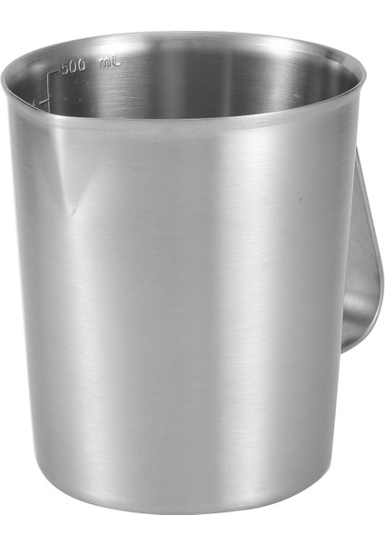 500 ml Paslanmaz Çelik Ölçüm Fincan Süt Kahve Köpürtme Sürahi Latte Sanat Pişirme Aracı Için Ölçek Kolu ile (Yurt Dışından)