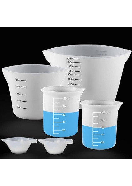 250 ml Şeffaf Ölçekli Silikon Ölçü Kabı Gıda Sınıfı Dayanıklı Yapışmaz Kendin Yap Kek Epoksi Reçine Takı Yapımı Mutfak Pişirme Aletleri (Yurt Dışından) fiyatları
