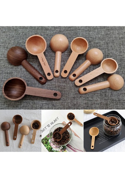 05 Ahşap Ölçü Kaşığı Mutfak Ölçü Kaşıkları Kısa Saplı Çay Kahve Kepçesi Şeker Baharat Ölçü Kaşığı Pişirme Ölçü Aletleri (Yurt Dışından) fiyatları